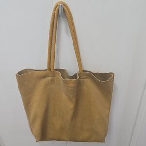 Yellow Shiny Snake Skin Tote Bag